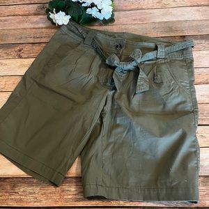 Esmara Women's Army Green Shorts with Tie Waist
